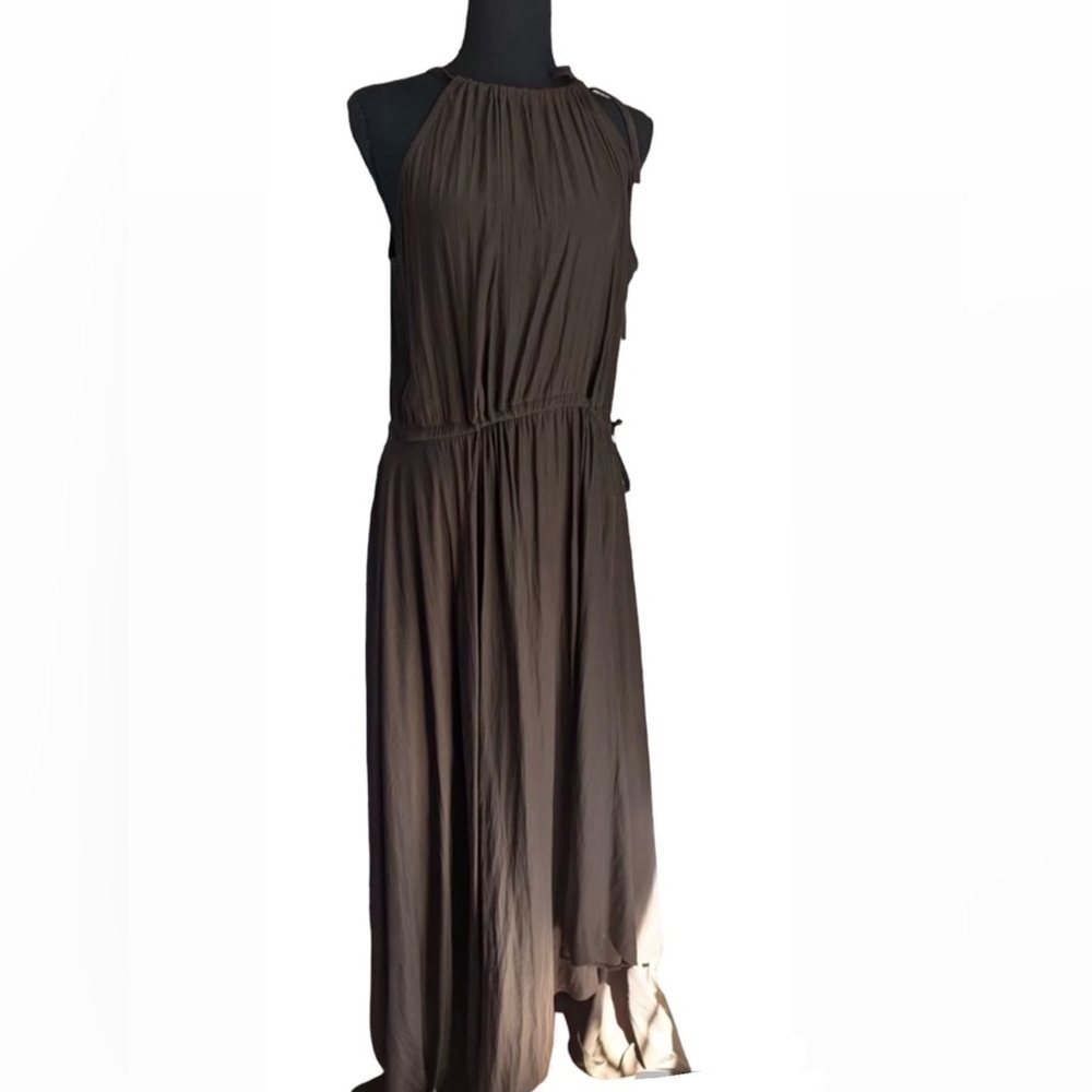 Calypso St. Barth Brown Halter Maxi Dress - Picture 2 of 4